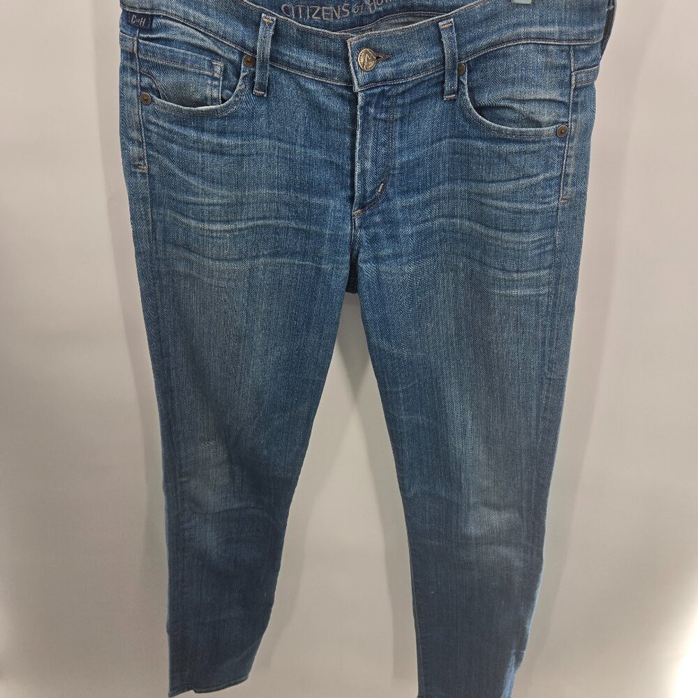 Citizens of Humanity Blue Jeans Mid Rise Thompson Blue Skinny Jeans